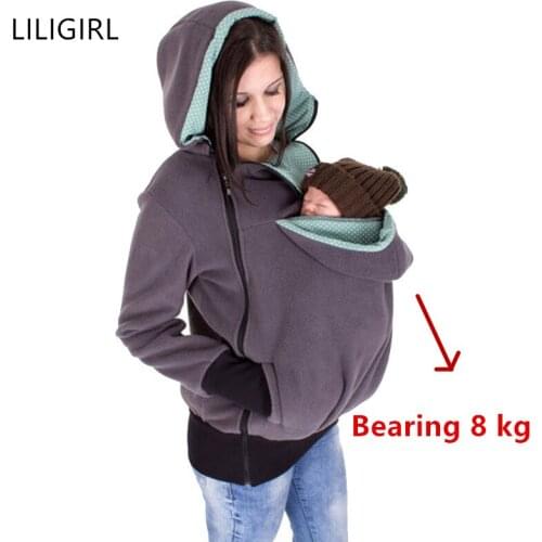 Autumn Maternity Baby Cusual Sweatshirt Clothes 2019 New Pregnant Women Hoodies Thicken Wool Maternity Carrier Jackets Coat