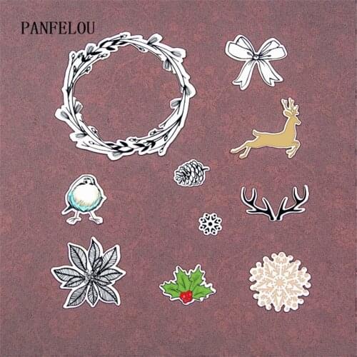 PANFELOU Easter wreath metal craft Carbon Steel Cutter paper die cutting dies Scrapbooking/DIY Embossing cards
