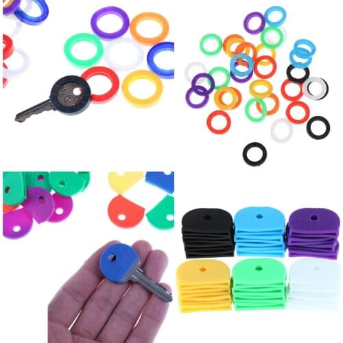 24/32Pcs Colorful Key Top Covers Head/Caps/Tags/ID Markers Mixed Toppers Keyring Accessories