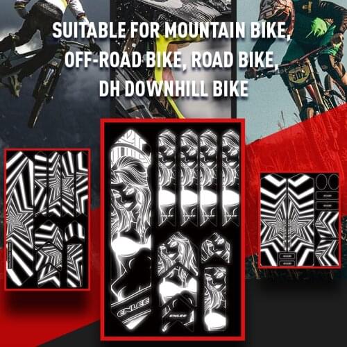 ENLEE mtb stickers 3D Reflective Mountain Bike Frame Protect Stickers Wear-Resistant Waterproof Bicycle Paster Guard Cover