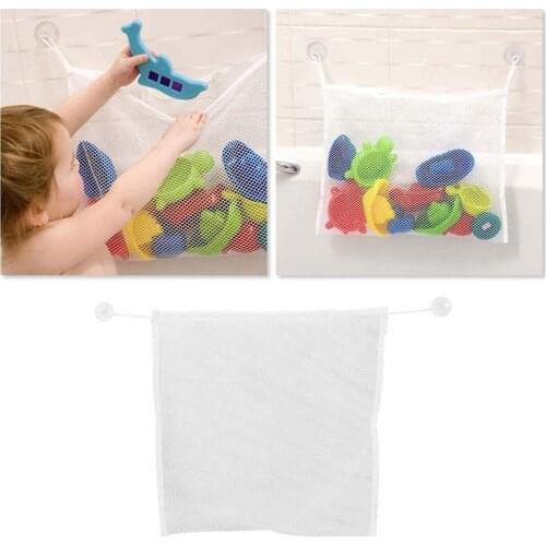Baby Bath Net Suction Storage Bag Folding Hanging Mesh Bag Eco-friendly High Quality Bathroom Shower Toy Bag Infant Tub Toys