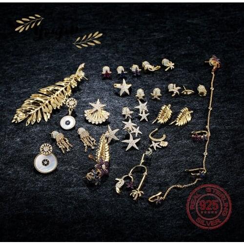 Summer Light Luxury 925 Silver Women Starfish Scallop Fritillaria Coconut Earrings Earrings Fashion Monaco Jewelry Gifts