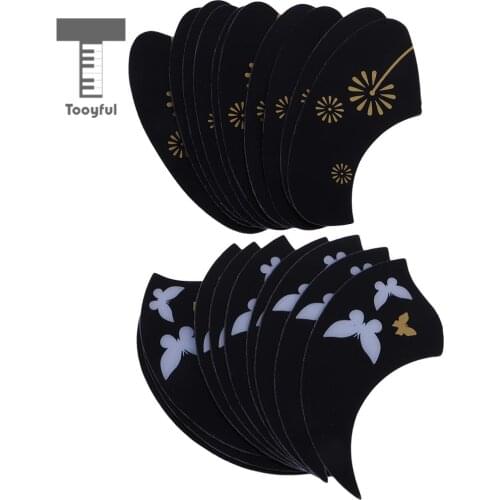 Tooyful 20 Piece Black Ukulele Pickguard Pick Guard Scratch Plate Protector Adhesive