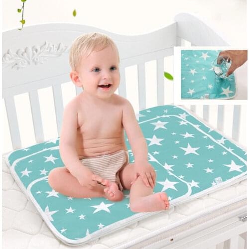 2019 Brand New Infant Baby Toddler Urine Mat Waterproof Change Cute Pad Cover Changing Home Bed Nappy Diaper 50*70cm