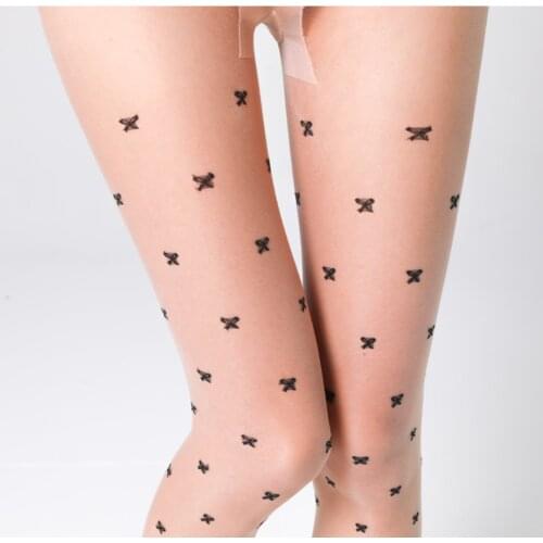 France Fashion Sexy Designs Jacquard Tights Womens Mesh Pantyhose Ladies Thin Transparent Stockings