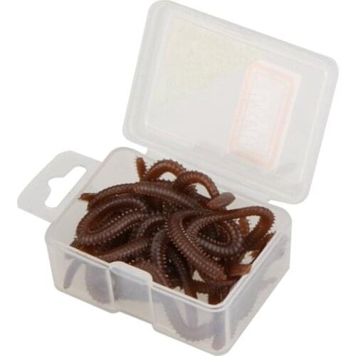 17pcs 10cm Soft Simulation Worms Artificial Fishing Lures Lifelike Tackle Baits Fishy Smell with Box