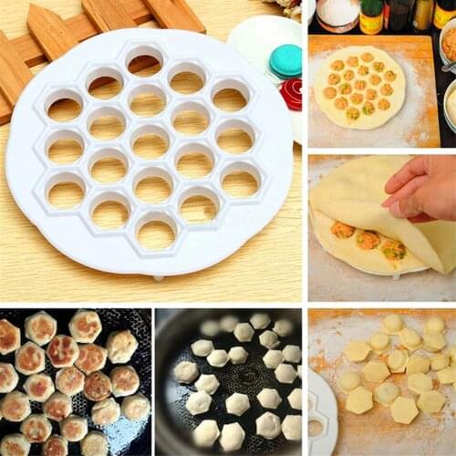 19 Cavity Ravioli Press Maker Plastic Dumpling Ravioli Maker Molds Kitchen DIY Pastry Dumpling Pressure Gadget Reusable Dropship
