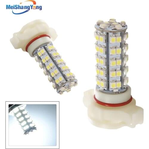 2pcs H16 68 SMD White 5202 5201 PSX24W Head Fog Lamps LED Bulb Lamp car led bulbs Car Light Source parking 12V 6000K
