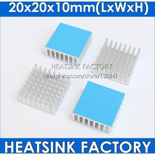 5Pcs 20x20x10mm Cooling Accessories DIY Heatsink CPU GPU IC Memory Chip Aluminum Heat Sink Extruded Cooler Radiator