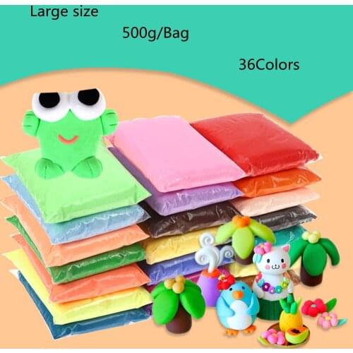 500g/bag Ultra Light Clay 24 Colors， Air Dry Clay Modelling DIY Plasticine Learning Kids Toys