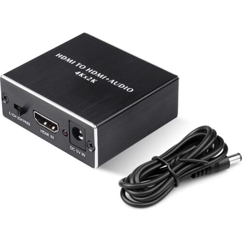 Newest HDMI-compatible Audio Extractor HDMI-compatible to HDMI-compatible /Optical TOSLINK SPDIF/3.5mm Audio Extractor Adapter