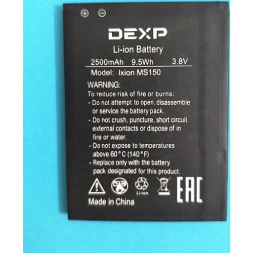 AZK NEW IXION MS150 Battery For DEXP IXION MS150 GLIDER smart Phone battery 3.8V 2500mAh