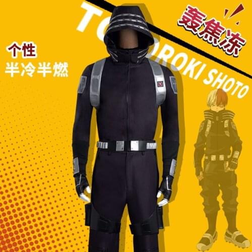 Anime My Hero Academia World Hero Mission Cos Todoroki Shoto Battle costume Cosplay Suit F