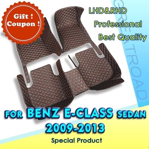 Car floor mats for BENZ E class W212 Sedan 2009 2010 2011 2012 2013 Custom auto foot Pads automobile carpet cover accessories