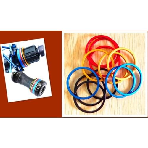 Free shipping hot MTB BB axis color alloy spacers personalized road mountain bike accessories car parts 1PC