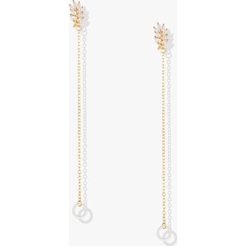 Bluetooth Headset Anti-lost Earrings Airpods Wireless Headset Earring Star Pearl Long Ear Earrings