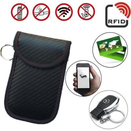 Car Key Blocker Signal Box Fob Pouch Case Keyless Rfid Blocking Bag Faraday Cage