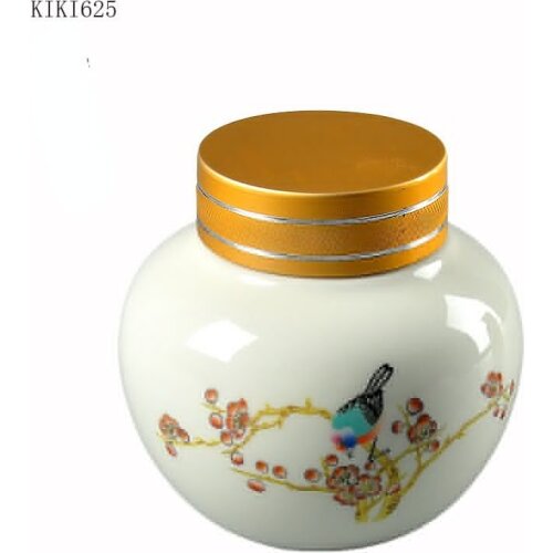 European Style Color Flower Ceramic Tea Pot Household Ointment Powder Storage Pot Jewelry Cosmetic Bottle Modern Home Decoration
