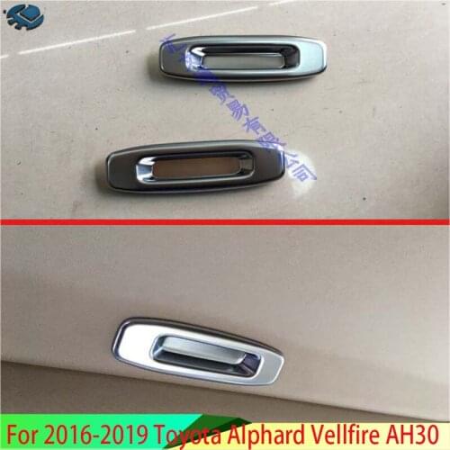For 2016-2019 Toyota Alphard Vellfire AH30 Car ABS Chrome Special scuttle shake handshandle Scuttle shake handshandle decorative