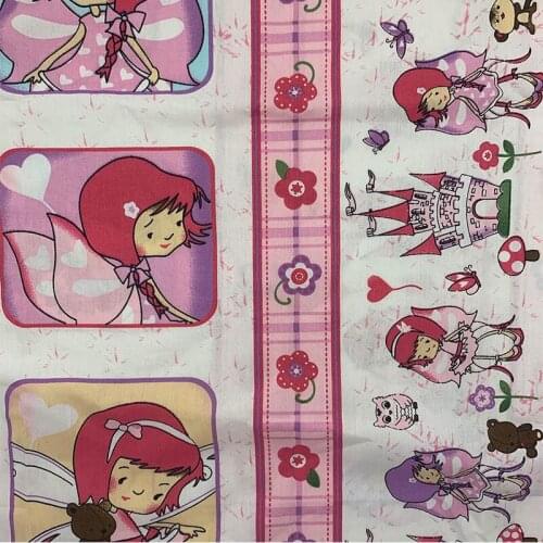 Beautiful Digital Printing Pink Princess Castle pattern 100% Cotton Fabric Sewing Material Children Fabric Diy Shirt Clothing