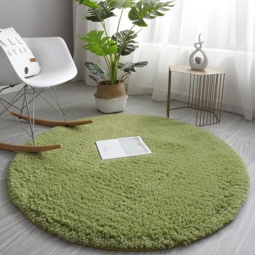 Round Fluffy Area Rug for Bedroom Soft Shaggy Carpet Circle Plush Floor Carpet for Babies Room Decor Fuzzy Nursery Room Rug