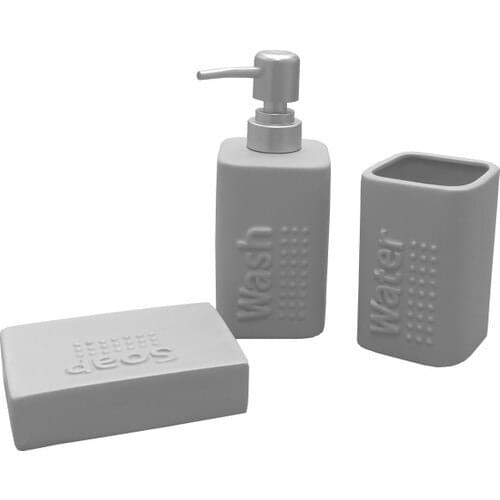 Leva House Kosova 3'lü Bathroom Set Mat BNY-604