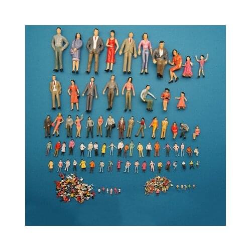 Wiking 1:200 scale train building people Painted Model Train Passenger People Figures Scale