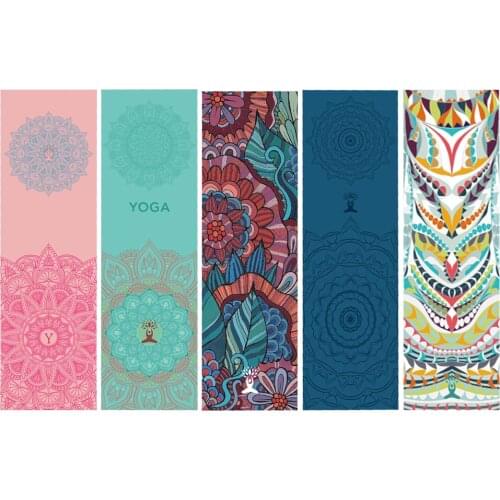 30X100CM Portable Double Layer Printed Yoga Fitness Blanket Foldable Yoga Mat Sports Travel Cushion Quick Drying Pilates Towel