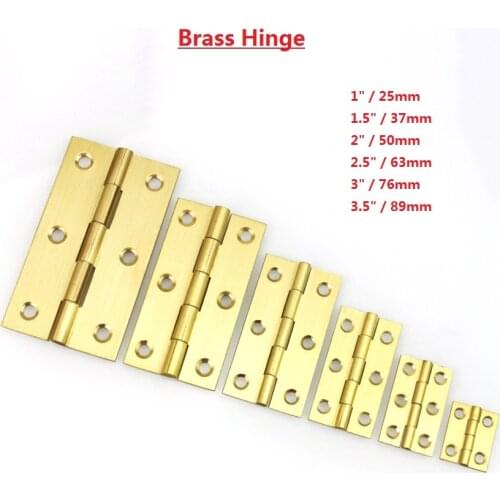1Pcs Quality Solid Brass Butt Hinge Choose Small-Large Door Cabinet Cupboard Hinges