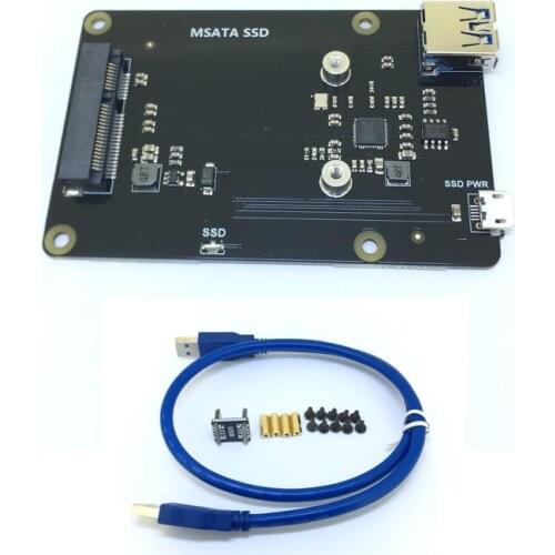 Raspberry Pi mSATA SSD Storage Expansion Board X850 V3.1 USB 3.0 Extansion Board Module for Raspberry Pi 3 Model B+(Plus)/3B/2B
