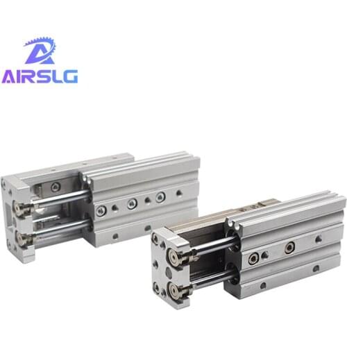 SMC Type dual rod Rail slide air pneumatic cylinder MXS12-100 MXQ16 MXS12L MXQ16L bore 12 16mm stroke 10-125mm slide cylinder