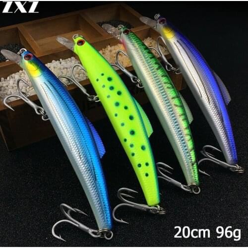 Boat Sea Fishing Long Shot Lure Built-in Steel Ball Deep Swim 96g 20cm Hard Bait Fish Minnow Wobblers Japan Crankbait Tackle