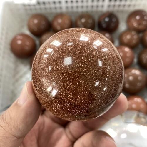 Natural Golden Sand Ball Sphere Quartz Crystal Ball Heals 300-400g 1PC