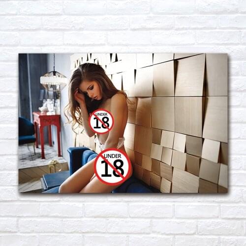 Sexy Young Beauty Canvas Cloth Fabric Painting Wall Art Modern Posters And Prints Pictures For Living Room Corridor Decor