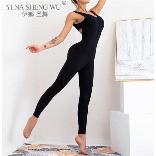 Sexy Beautiful Back One-piece Yoga Set Quick Drying Breathable Jumpsuit Fitness Clothe Playsuit Female Fitness Rompers Overalls