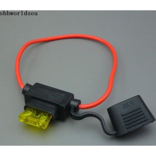 Shhworldsea 50pcs mid car fuse box car insurance tube belt insert fuse waterproof auto car socket