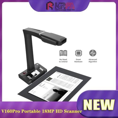 2021 JOYUSING V160Pro Portable 18MP HD Doc Cam Book Scanner, A3 Document Scanner with OCR Visualizer for Office Library School