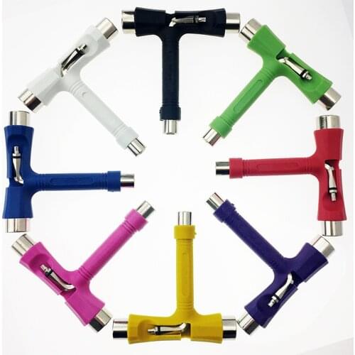 T Shape Wrench Screwdriver Skateboard Roller Skate DIY Tool Maintenance Assemble Repair Mini Tool Multicolor Portable T-Wrench
