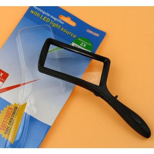 2 Times 100x50mm Lens Educational Handheld Reading magnifying glass Insects observation Toy Gift Magnifier for old Man Child