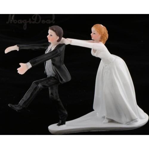 'Oh No You Don't' Humorous Newlywed Wedding Cake Topper Bride Groom Cake Topper