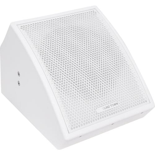 Sound Town CARME Series 10" Coaxial 2-Way Professional PA DJ Stage Monitor Speaker, White with U Mounting Bracket (CARME-U10MW)