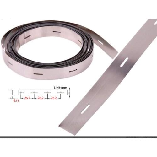 0.75kg 0.15*10mm Space: 26.2mm nickel plated steel strips for battery welding