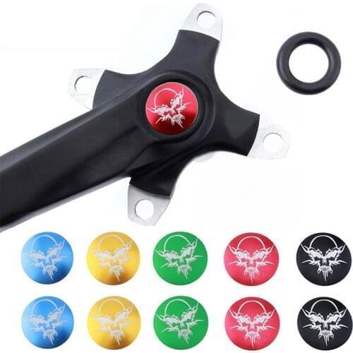1Set One Hollow Aluminum Alloy Crank Cap Bicycle Teeth Plate Crankset Plug Screw Disc Cover Road Mountain Bikes Accessory