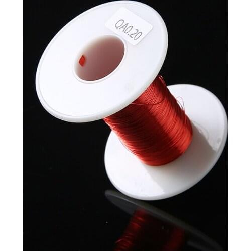 Magnet Wire Enameled Copper Wire 100m*0.2mm For Inductance Coil Relay Electric Meter Coil Winding Red Magnetic Wire