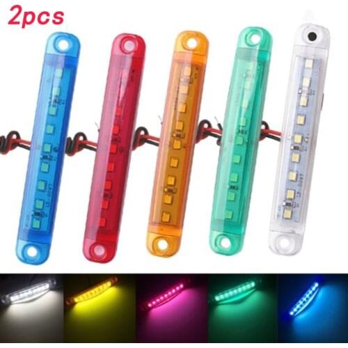 2 PCS 12/24V LED side marker light truck side marker light car motorcycle indicator 9 LED truck clearance mark trailer lights