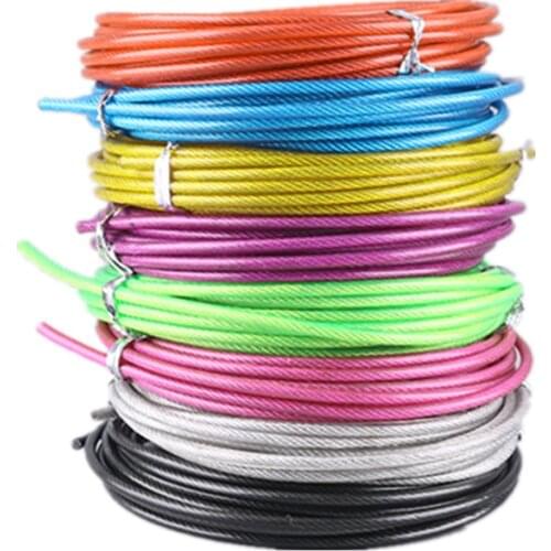 2pcs 3m Fitness Crossfit Replaceable Durable Jump Ropes Steel Wires Cable Speed Wire Skipping Rope Accessories Spare Wires Ropes