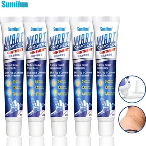 Sumifun 5pcs Wart Remover Ointment Skin Tag Treatment Warts Thorn Foot Corn Removal Skin Care Herbal Cream Medical Plaster