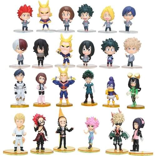 6pcs/set My Hero Academia Figure Smack Midoriya Izuku Bakugou Katsuki Shoto Todoroki Shoto Figure boku no Hero Academia Figure