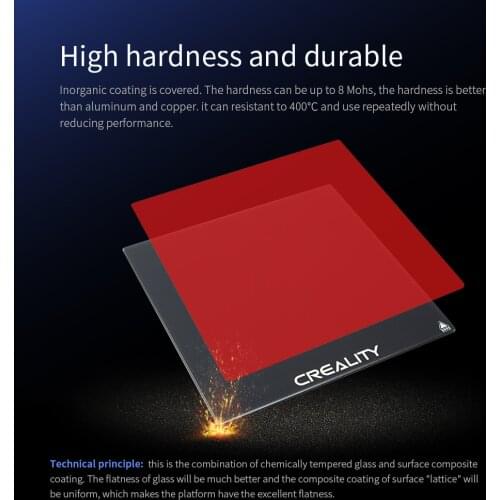 High Quality Black Tempered Glass Build Platform Size For Ender-3/Ender-3 Pro/Ender-3 V2/CR-6 SE 3D Printer