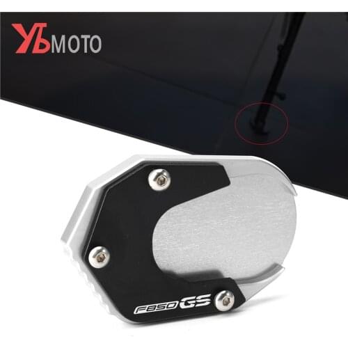 For BMW F850GS F 850 GS 2018 2019 MOTO Aluminum Side Stand Enlargement Extension pad Enlarger plate with logo F850 GS